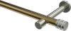 10194125-XX9539 Gardinenstange Metall 20 mm Ø PRESTIGE - Estana Messing Antik / Edelstahl-Optik (ohne Ringe)