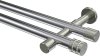 10194126-XX1239 Gardinenstange Metall 20 mm Ø 2-läufig PRESTIGE - Estana Chrom / Edelstahl-Optik (ohne Ringe)