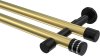 10194126-XX3829 Gardinenstange Metall 20 mm Ø 2-läufig PRESTIGE - Estana Messing-Optik / Schwarz (ohne Ringe)