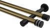 10194126-XX9529 Gardinenstange Metall 20 mm Ø 2-läufig PRESTIGE - Estana Messing Antik / Schwarz (ohne Ringe)