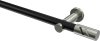 10194211-102939 Gardinenstange Metall 20 mm Ø PLATON - Zoena Schwarz / Edelstahl-Optik (ohne Ringe)