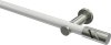 10194211-103239 Gardinenstange Metall 20 mm Ø PLATON - Zoena Weiß / Edelstahl-Optik (ohne Ringe)