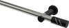 10194211-XX3929 Gardinenstange Metall 20 mm Ø PLATON - Zoena Edelstahl-Optik / Schwarz (ohne Ringe)