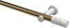 10194211-XX9532 Gardinenstange Metall 20 mm Ø PLATON - Zoena Messing Antik / Weiß (ohne Ringe)