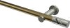10194211-XX9539 Gardinenstange Metall 20 mm Ø PLATON - Zoena Messing Antik / Edelstahl-Optik (ohne Ringe)