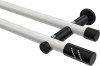 10194212-103229 Gardinenstange Metall 20 mm Ø 2-läufig PLATON - Zoena Weiß / Schwarz (ohne Ringe)