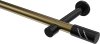 10194225-XX9529 Gardinenstange Metall 20 mm Ø PRESTIGE - Zoena Messing Antik / Schwarz (ohne Ringe)