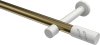 10194225-XX9532 Gardinenstange Metall 20 mm Ø PRESTIGE - Zoena Messing Antik / Weiß (ohne Ringe)