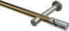 10194225-XX9539 Gardinenstange Metall 20 mm Ø PRESTIGE - Zoena Messing Antik / Edelstahl-Optik (ohne Ringe)