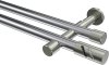 10194226-XX1239 Gardinenstange Metall 20 mm Ø 2-läufig PRESTIGE - Zoena Chrom / Edelstahl-Optik (ohne Ringe)