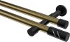 10194226-XX9529 Gardinenstange Metall 20 mm Ø 2-läufig PRESTIGE - Zoena Messing Antik / Schwarz (ohne Ringe)