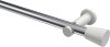 10194611-101232 Gardinenstange Metall 20 mm Ø PLATON - Sitra Chrom / Weiß (ohne Ringe)