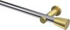 10194611-XX1238 Gardinenstange Metall 20 mm Ø PLATON - Sitra Chrom / Messing-Optik (ohne Ringe)