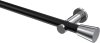 10194611-102912 Gardinenstange Metall 20 mm Ø PLATON - Sitra Schwarz / Chrom (ohne Ringe)