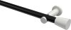 10194611-102932 Gardinenstange Metall 20 mm Ø PLATON - Sitra Schwarz / Weiß (ohne Ringe)