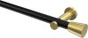 10194611-XX2938 Gardinenstange Metall 20 mm Ø PLATON - Sitra Schwarz / Messing-Optik (ohne Ringe)