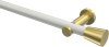 10194611-XX3238 Gardinenstange Metall 20 mm Ø PLATON - Sitra Weiß / Messing-Optik (ohne Ringe)