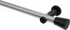 10194611-103329 Gardinenstange Metall 20 mm Ø PLATON - Sitra Silbergrau / Schwarz (ohne Ringe)