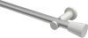 10194611-103332 Gardinenstange Metall 20 mm Ø PLATON - Sitra Silbergrau / Weiß (ohne Ringe)