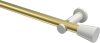 10194611-XX3832 Gardinenstange Metall 20 mm Ø PLATON - Sitra Messing-Optik / Weiß (ohne Ringe)