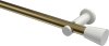 10194611-XX9532 Gardinenstange Metall 20 mm Ø PLATON - Sitra Messing Antik / Weiß (ohne Ringe)