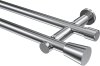 10194612-XX12 Gardinenstange Metall 20 mm Ø 2-läufig PLATON - Sitra Chrom (ohne Ringe)