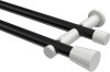 10194612-XX2932 Gardinenstange Metall 20 mm Ø 2-läufig PLATON - Sitra Schwarz / Weiß (ohne Ringe)