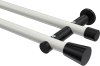 10194612-103229 Gardinenstange Metall 20 mm Ø 2-läufig PLATON - Sitra Weiß / Schwarz (ohne Ringe)