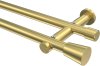 10194612-XX38 Gardinenstange Messing-Optik 20 mm Ø 2-läufig PLATON - Sitra (ohne Ringe)