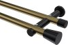 10194612-XX9529 Gardinenstange Metall 20 mm Ø 2-läufig PLATON - Sitra Messing Antik / Schwarz (ohne Ringe)