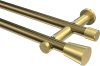 10194612-XX9538 Gardinenstange Metall 20 mm Ø 2-läufig PLATON - Sitra Messing Antik / Messing-Optik (ohne Ringe)