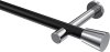 10194625-102912 Gardinenstange Metall 20 mm Ø PRESTIGE - Sitra Schwarz / Chrom (ohne Ringe)