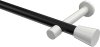 10194625-XX2932 Gardinenstange Metall 20 mm Ø PRESTIGE - Sitra Schwarz / Weiß (ohne Ringe)
