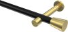 10194625-XX2938 Gardinenstange Metall 20 mm Ø PRESTIGE - Sitra Schwarz / Messing-Optik (ohne Ringe)