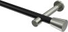 10194625-102939 Gardinenstange Metall 20 mm Ø PRESTIGE - Sitra Schwarz / Edelstahl-Optik (ohne Ringe)