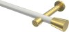 10194625-XX3238 Gardinenstange Metall 20 mm Ø PRESTIGE - Sitra Weiß / Messing-Optik (ohne Ringe)