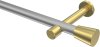 10194625-XX3338 Gardinenstange Metall 20 mm Ø PRESTIGE - Sitra Silbergrau / Messing-Optik (ohne Ringe)