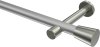 10194625-XX3339 Gardinenstange Metall 20 mm Ø PRESTIGE - Sitra Silbergrau / Edelstahl-Optik (ohne Ringe)