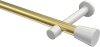10194625-XX3832 Gardinenstange Metall 20 mm Ø PRESTIGE - Sitra Messing-Optik / Weiß (ohne Ringe)