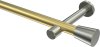 10194625-XX3839 Gardinenstange Messing-Optik / Edelstahl-Optik 20 mm Ø PRESTIGE - Sitra (ohne Ringe)