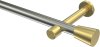 10194625-XX3938 Gardinenstange Edelstahl-Optik / Messing-Optik 20 mm Ø PRESTIGE - Sitra (ohne Ringe)