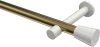 10194625-XX9532 Gardinenstange Metall 20 mm Ø PRESTIGE - Sitra Messing Antik / Weiß (ohne Ringe)