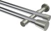10194626-XX1239 Gardinenstange Metall 20 mm Ø 2-läufig PRESTIGE - Sitra Chrom / Edelstahl-Optik (ohne Ringe)