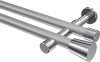 10194626-XX3312 Gardinenstange Metall 20 mm Ø 2-läufig PRESTIGE - Sitra Silbergrau / Chrom (ohne Ringe)
