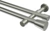 10194626-XX39 Gardinenstange Edelstahl-Optik 20 mm Ø 2-läufig PRESTIGE - Sitra (ohne Ringe)