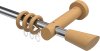10200327-101230 Gardinenstange Metall / Holz 20 mm Ø TALENA - Bero Chrom / Buche lackiert