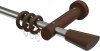 Vorschau Gardinenstange Edelstahl / Holz Nussbaum lackiert 20 mm Ø TALENA - Bero