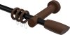 10200427-102919 Gardinenstange Metall / Holz 20 mm Ø TALENA - Etta Schwarz / Nussbaum lackiert