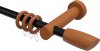 10200427-102922 Gardinenstange Metall / Holz 20 mm Ø TALENA - Etta Schwarz / Kirschbaum lackiert