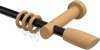 10200427-102930 Gardinenstange Metall / Holz 20 mm Ø TALENA - Etta Schwarz / Buche lackiert